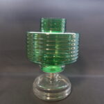 Riihimäen lasi Apollo kynttilälyhty 1961 vihreä.