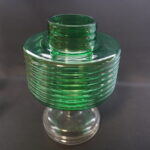 Riihimäen lasi Apollo kynttilälyhty 1961 vihreä.