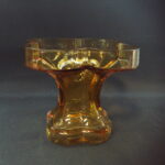 Riihimäen lasi Onnenlehti maljakko 140 mm amber.