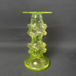 Riihimäen lasi Kasperi kynttilänjalka keltainen.