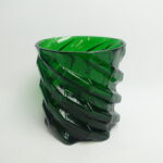 Nuutajärven lasi "Kierre" maljakko vihreä.