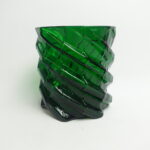 Nuutajärven lasi "Kierre" maljakko vihreä.