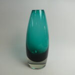 Riihimäen lasi Maljakko 1365 turkoosi.