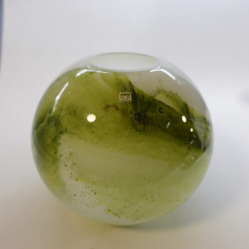 Riihimäen lasi Koralli maljakko 170 mm vihreä.