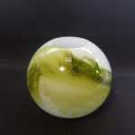 Riihimäen lasi Koralli maljakko 170 mm vihreä.