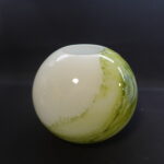 Riihimäen lasi Koralli maljakko 170 mm vihreä.