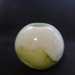 Riihimäen lasi Koralli maljakko 170 mm vihreä.