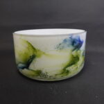 Riihimäen lasi Koralli kulho 200 mm sinivihreä.