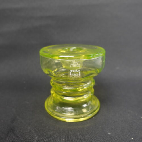 Riihimäen lasi Carmen kääntömaljakko / kynttilänjalka keltainen.