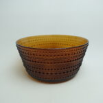 Nuutajärven lasi Kastehelmi tarjoilukulho ruskea.