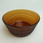 Nuutajärven lasi Kastehelmi tarjoilukulho ruskea.