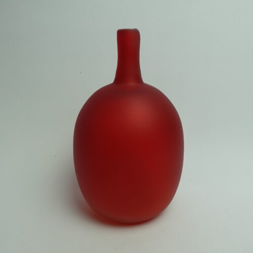 Nuutajärven lasi Mansikkapaikka pullo punainen.