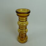 Riihimäen lasi Carmen maljakko / kynttilänjalka 205 mm amber.