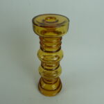 Riihimäen lasi Carmen maljakko / kynttilänjalka 205 mm amber.