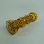 Riihimäen lasi Carmen maljakko / kynttilänjalka 205 mm amber.