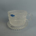 Nuutajärven lasi Kastehelmi kuppi + lautanen 4 kpl.