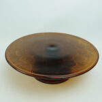 Nuutajärven lasi Miranda jalallinen tarjoiluvati ruskea.