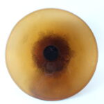 Nuutajärven lasi Miranda jalallinen tarjoiluvati ruskea.