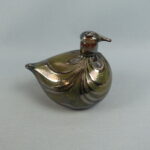 Taidelasilintu Art Glass Team pituus noin 12 cm.