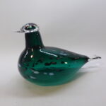 Nuutajärven lasi Pekkasiini taidelasilintu vihreä Oiva Toikka.