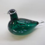 Nuutajärven lasi Pekkasiini taidelasilintu vihreä Oiva Toikka.