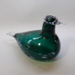 Nuutajärven lasi Pekkasiini taidelasilintu vihreä Oiva Toikka.