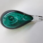 Nuutajärven lasi Pekkasiini taidelasilintu vihreä Oiva Toikka.