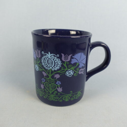 Marimekko Granaattiomena muki sininen 90-luku.