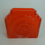 Riihimäen lasi Kometti maljakko oranssi.