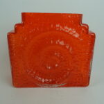 Riihimäen lasi Kometti maljakko oranssi.