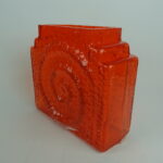 Riihimäen lasi Kometti maljakko oranssi.