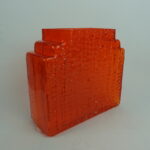 Riihimäen lasi Kometti maljakko oranssi.