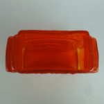 Riihimäen lasi Kometti maljakko oranssi.