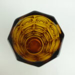 Riihimäen lasi Rengas maljakko amber.