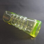 Riihimäen lasi Tzarina kaadin keltainen.